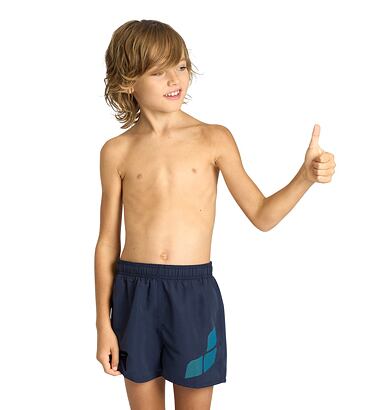 Chlapecké šortky arena Boys' Logo Beach Shorts R NAVY-TURQUOISE