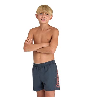 Chlapecké šortky arena Boys' Fundamentals Logo Beach Boxer R asphalt-nespola
