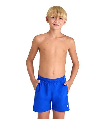 Chlapecké šortky arena Boys' Solid Beach Boxer R NEON BLUE-SOFT GREEN